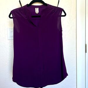 PerSection Concept Sleeveless Blouse, Size Medium, Purple